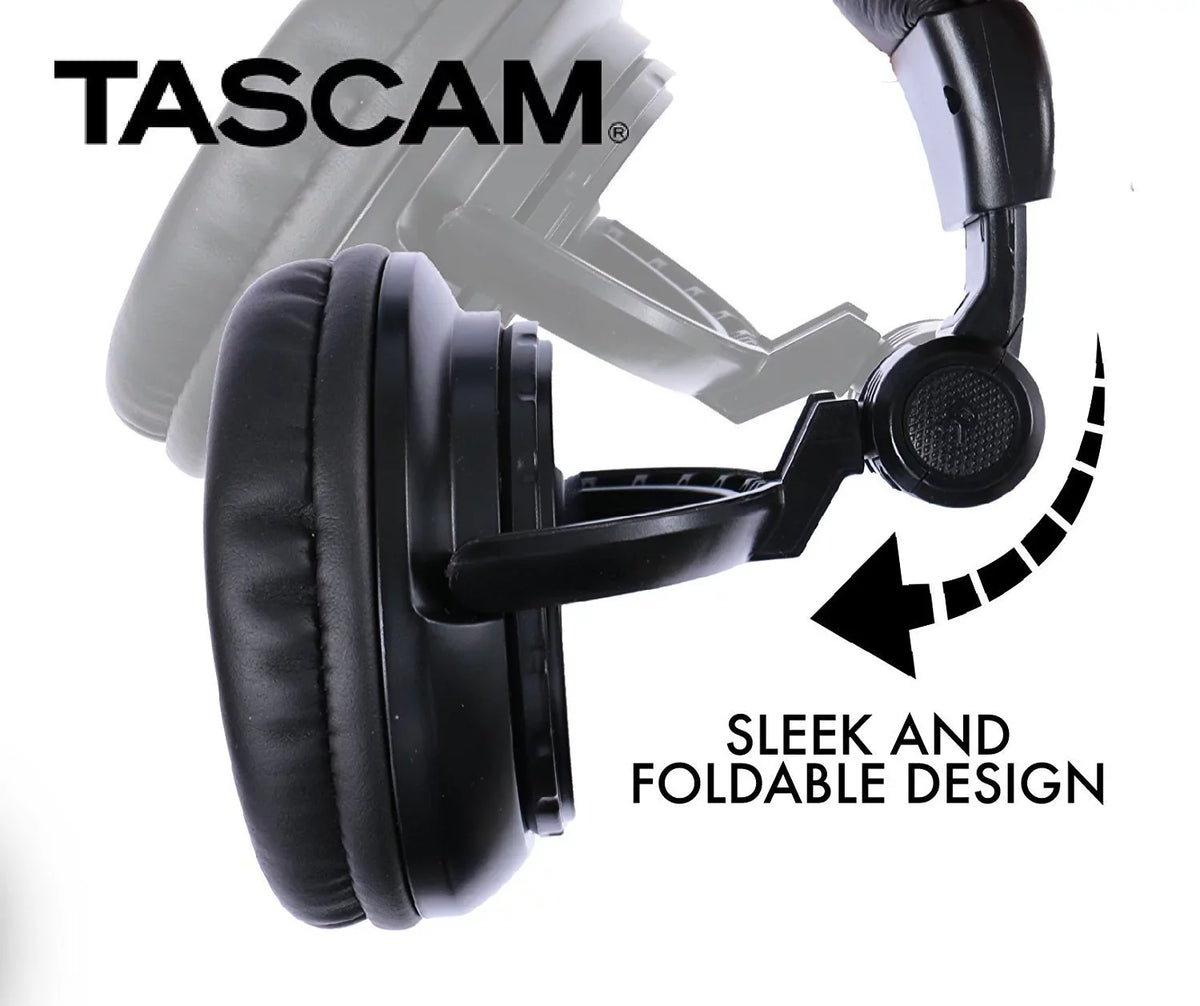Tascam TH-03 Closed Back Over-Ear Headphones (Black)