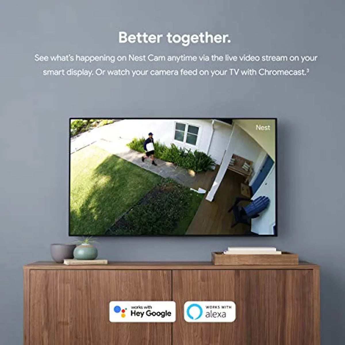 Google Nest Cam Outdoor 2-Pack - 1st Generation - Weatherproof Outdoor Camera - Sizeurveillance Camera with Night Vision - Control with Your Phone