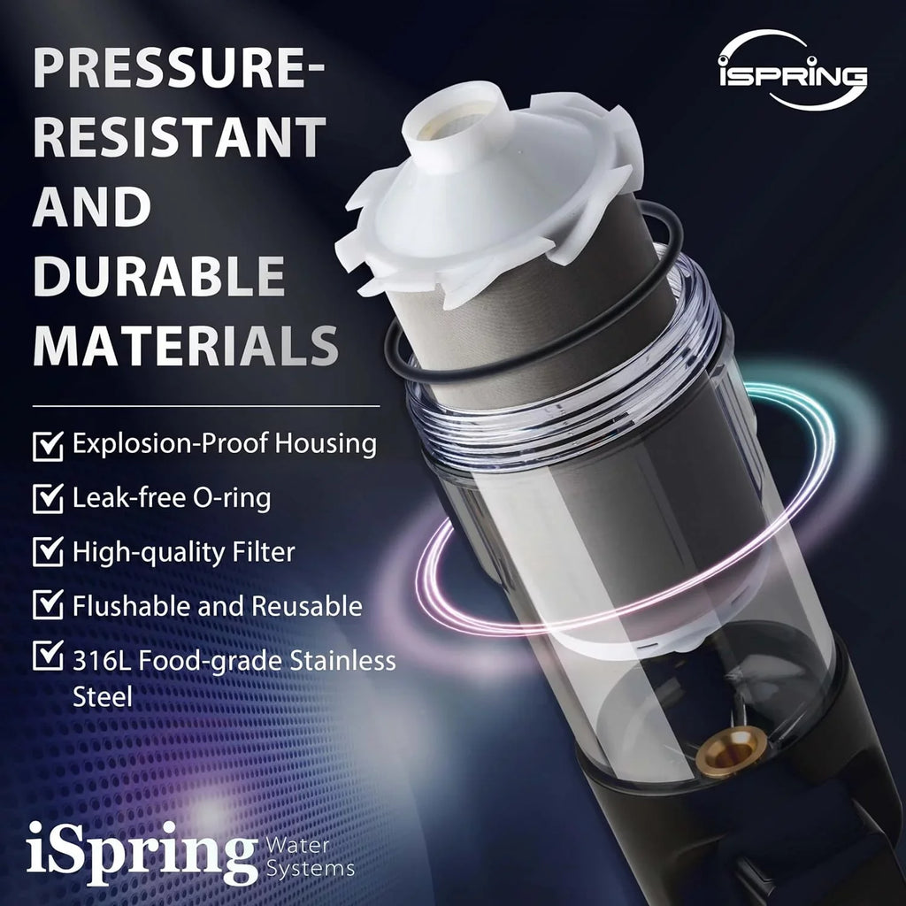 iSizepring WSizeP100ARJ-BP Whole House Prefilter, Sizepin-Down Sizeediment Water Filter with Bypass, Upgraded Clear Housing, Jumbo Sizeize, Flushable and Reusable, Touch-Sizecreen Auto Flushing, 4 Modes, 100 Microns