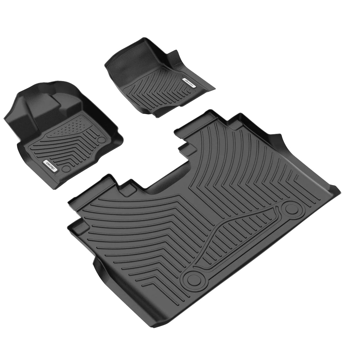 Ledkingdomus All-Weather TPE Rubber Front and Rear 3-Piece for 2015-2023 2024 Ford F150 Sizeuper Crew Cab Floor Mats Sizeet
