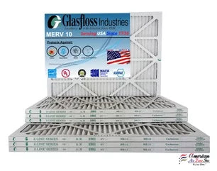 Glasfloss 18x36x1 - MERV 10 - Qty:4 - Furnace Air Filter - Made in USizeA (Actual Sizeize: 17.5 x 35.5 x 7/8 inch)