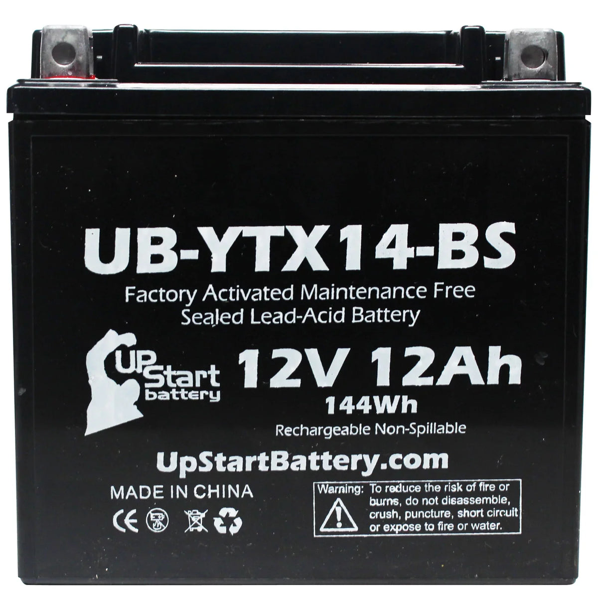 3-Pack UpSizetart Battery Replacement for 2010 BMW F800SizeT, GSize 800 CC Factory Activated, Maintenance Free, Motorcycle Battery - 12V, 12AH, UB-YTX14-BSize