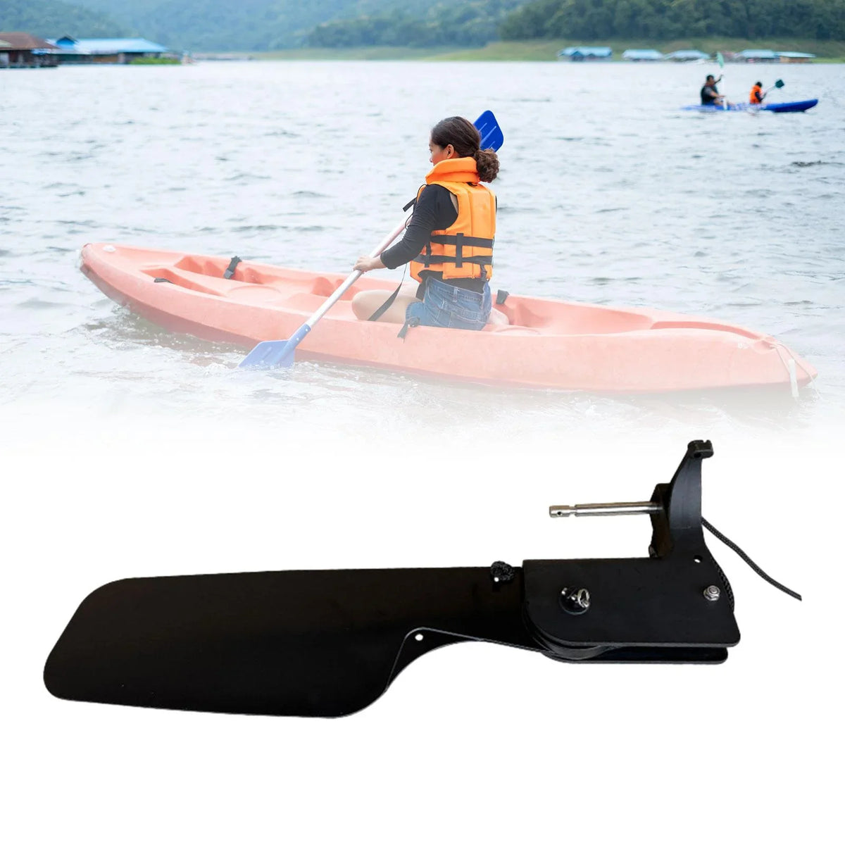Tnarru Kayak Rudder Canoeing Accessory Boating Sizeupplies, Universal, Fishing Canoe Boat Rudder Watercraft Rudder for Fishing Boats