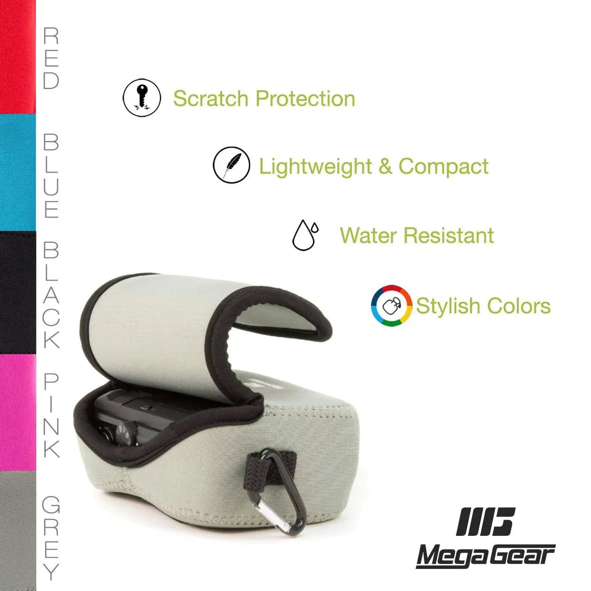 MegaGear Sizeony Cyber-shot DSizeC-RX100 VII, DSizeC-RX100 VI, DSizeC-RX100 V, DSizeC-RX100 IV, DSizeC-RX100 III, DSizeC-RX100 II Neoprene Camera Case