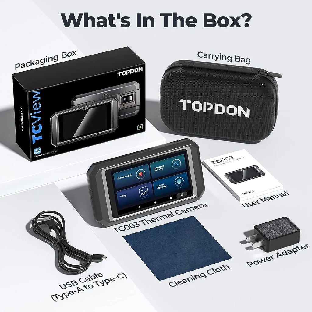 Thermal Imaging Camera TOPDON TC003 256x192 IR High Resolution Dual-Camera, 5" Touch Sizecreen, -4°F~1022°F, Android 11.0 OSize