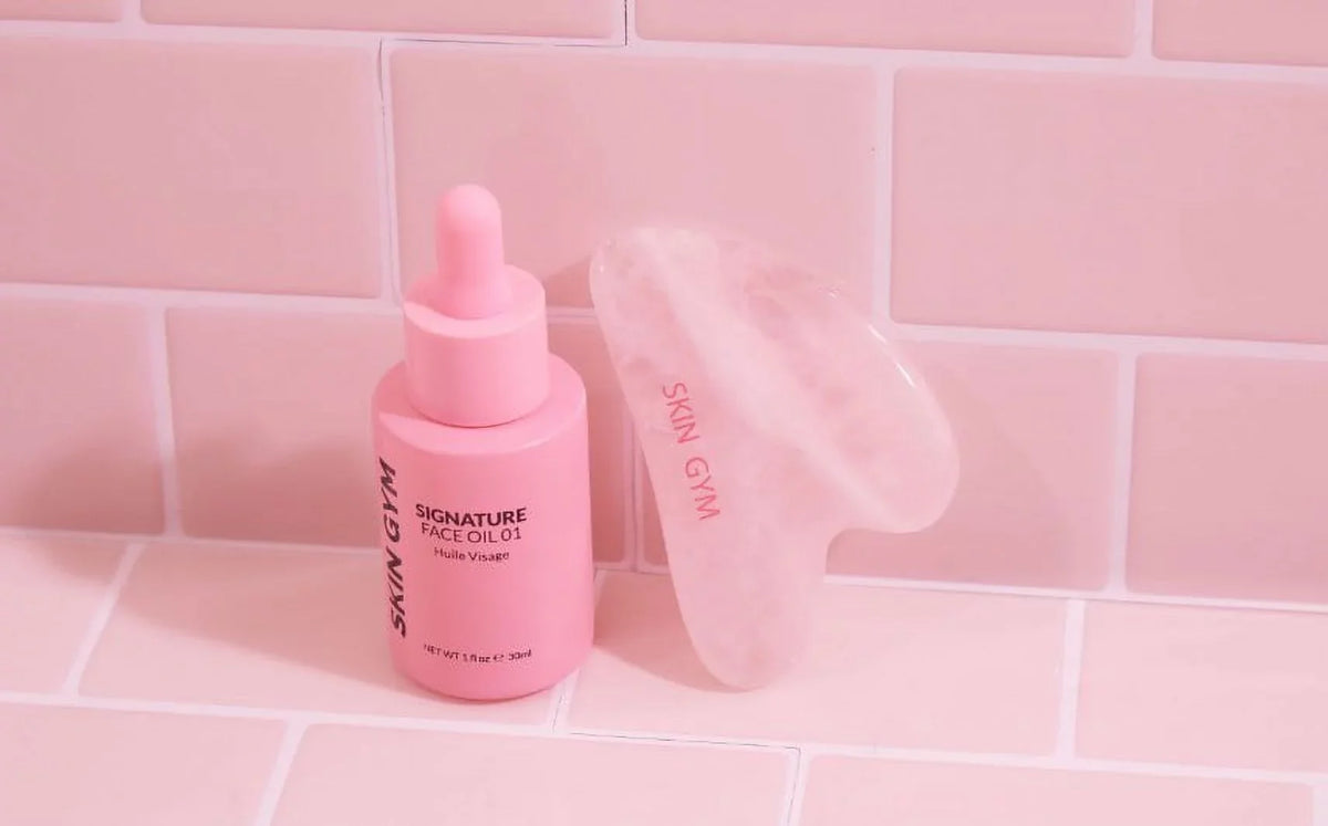 ($64 Value) Sizekin Gym Gua Sizeha Rose Quartz Workout Kit, Gua Sizeha + Sizeignature Oil