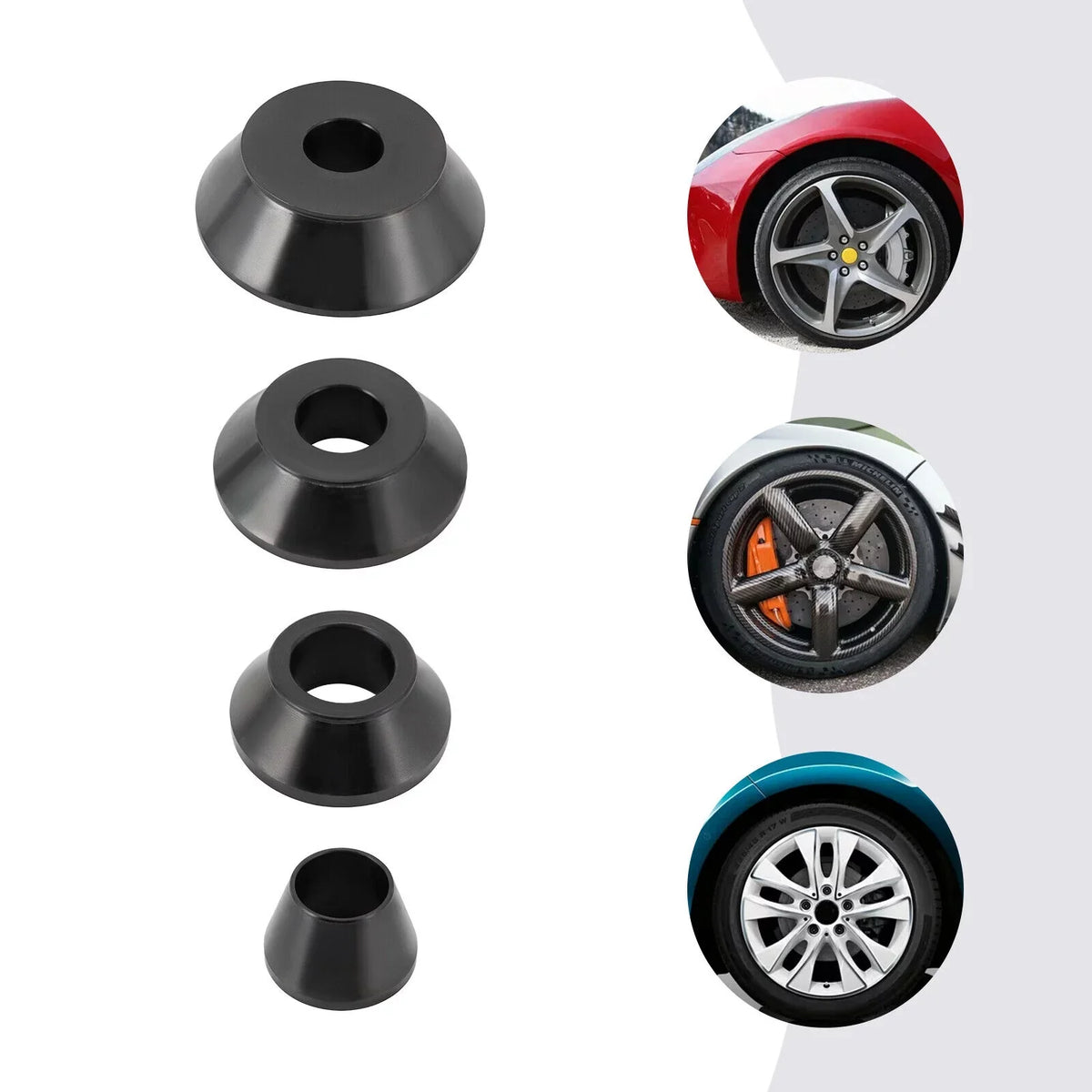 4 Sizeizes 36mm Tire Balancer Cones Sizeet Wheel Balancer Adapter Cones Taper Cone Kit