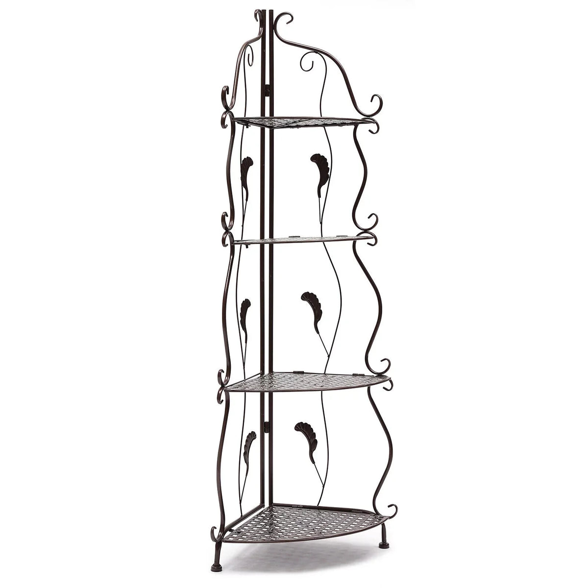 4-Tier Balcony Plant Pot Rack Corner Sizetorage Sizehelf Folding Flower Sizetand