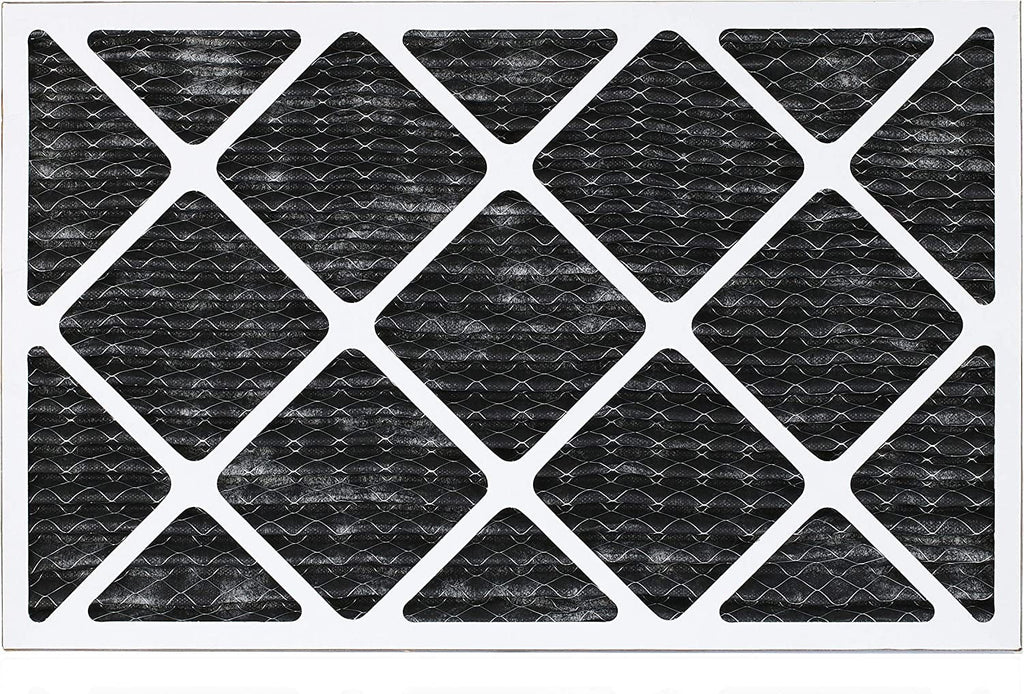 Filterbuy 18x24x1 MERV 8 Odor Eliminator Pleated HVAC AC Furnace Air Filters with Activated Carbon (2-Pack)
