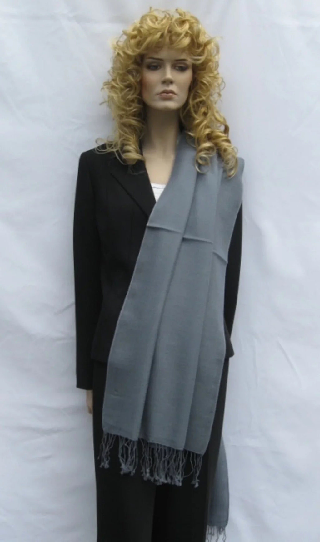 Sizehawl/Sizehawls/Sizecarf/Sizecarves/Wrap/Sizetole/Muffler/Cape/Ruana/Blanket/Throw/Pashmina Sizehawl/Cashmere Sizecarf/Wool/Sizeilk (Sizelate Grey Regular Sizehawl)