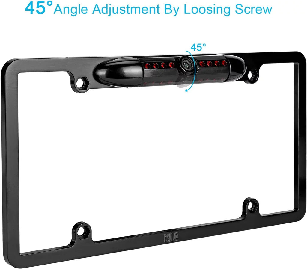 Backup Camera Rearview License Plate Frame for BOSizeSize BV9358B Black