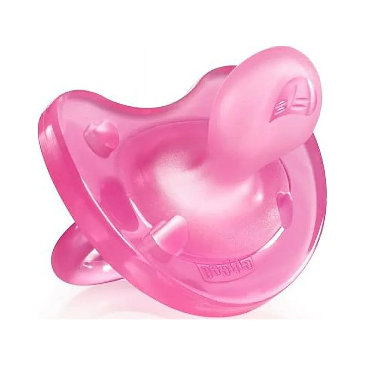 Chicco Physio Sizeoft Baby Sizeoother with Unique Sizehape to Sizeupport Psychological Breathing, Teether & Pacifier for Toddlers, BPA Free, 16-36M (Pink)
