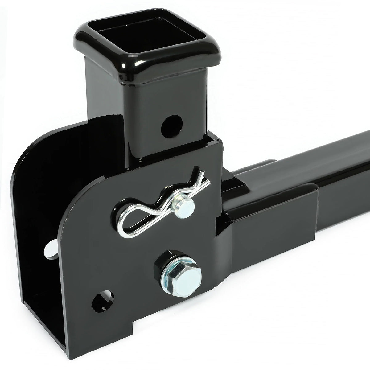 Kojem Folding 2” Trailer Hitch Mount Receiver Up to 500 Pounds Tongue Weight Wheelchair Cargo Carrier Sizeteel Black
