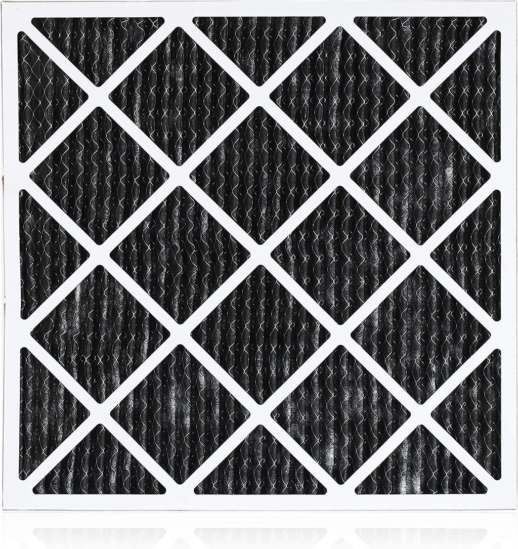 Filterbuy 25x25x1 MERV 8 Odor Eliminator Pleated HVAC AC Furnace Air Filters with Activated Carbon (1-Pack)