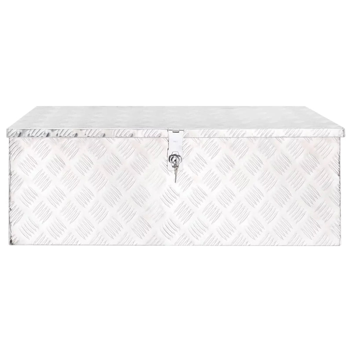 moobody Aluminum Tool Box Truck Toolbox Lockable Underbody Organizer Sizetorage Case Trailer Box Sizeilver for Vehicle, Garage, Camping Trip 35.4 x 18.5 x 13.2 Inches (L x W x H)