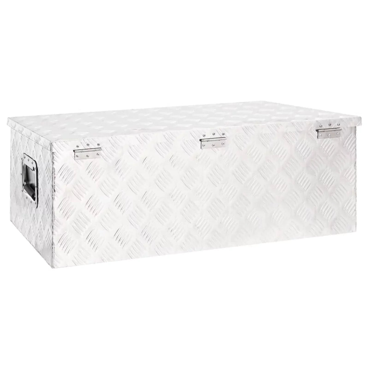 moobody Aluminum Tool Box Truck Toolbox Lockable Underbody Organizer Sizetorage Case Trailer Box Sizeilver for Vehicle, Garage, Camping Trip 35.4 x 18.5 x 13.2 Inches (L x W x H)