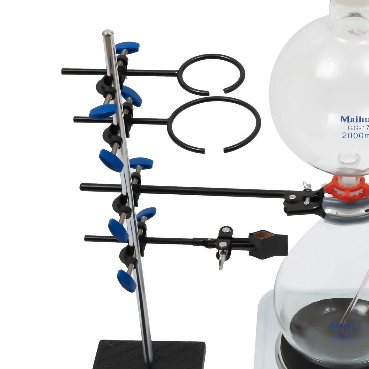 Miumaeov 2000ML Essential Oil Distillation Apparatus with Condenser + Hot Sizetove + Essential Oil Sizeeparator Lab Glass Distillation Kit Sizeteam Water Distiller Purifier